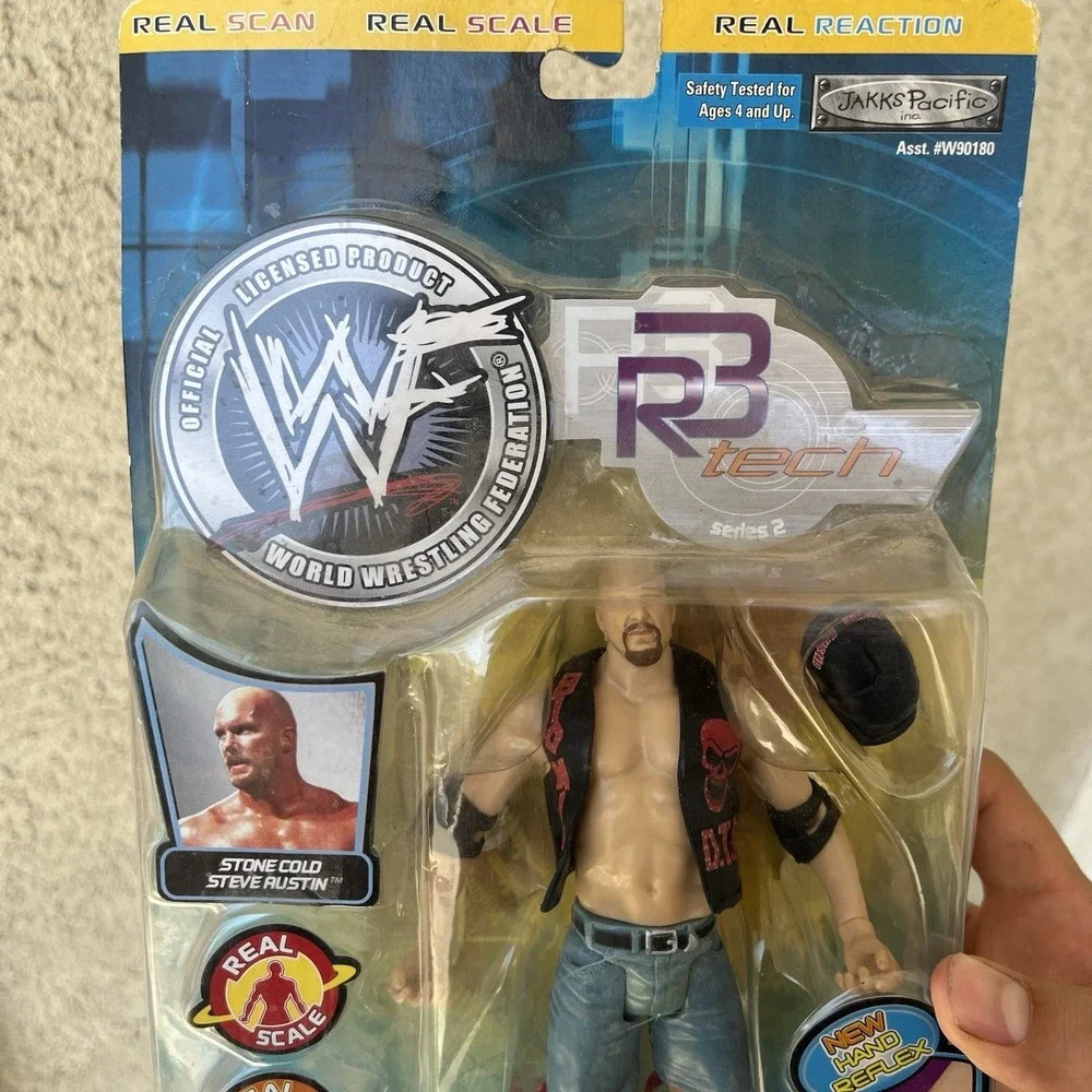 WWF Stone Cold Steve Austin Wrestling FACTORY WWE R3 Tech Figure 2002